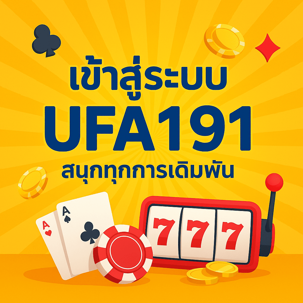 ภาพโปรโมทคาสิโนออนไลน์ เข้าสู่ระบบ ufa191 สนุกทุกการเดิมพัน เล่นง่าย ได้เงินจริง