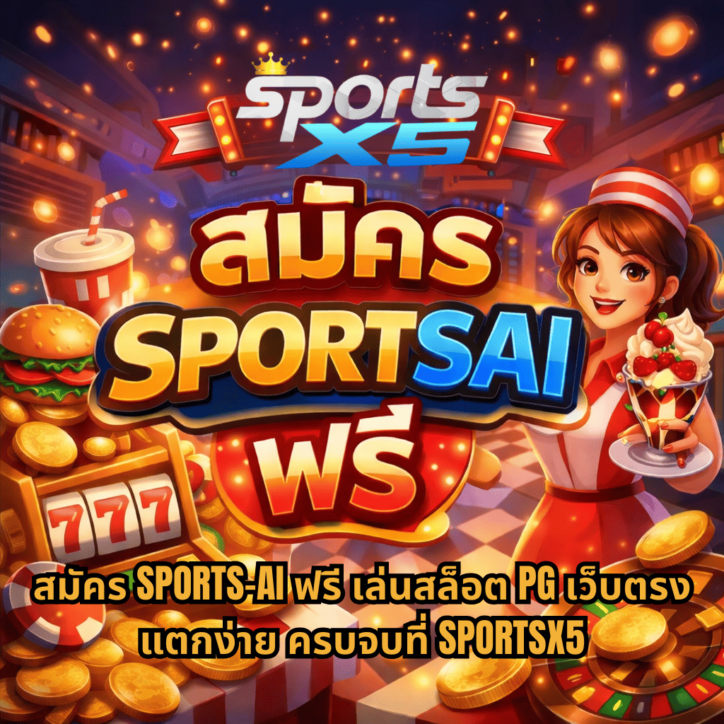 สมัคร SPORTS-AI ฟรี เล่นสล็อต PG เว็บตรง แตกง่าย ครบจบที่ SPORTSX5 ธีมสล็อตคาสิโนสไตล์ร้านอาหาร มีสล็อต 777 เหรียญทอง แฮมเบอร์เกอร์ น้ำอัดลม และวงล้อรูเล็ต พร้อมตัวการ์ตูนพนักงานเสิร์ฟในฉากคาสิโนสีสันสดใส